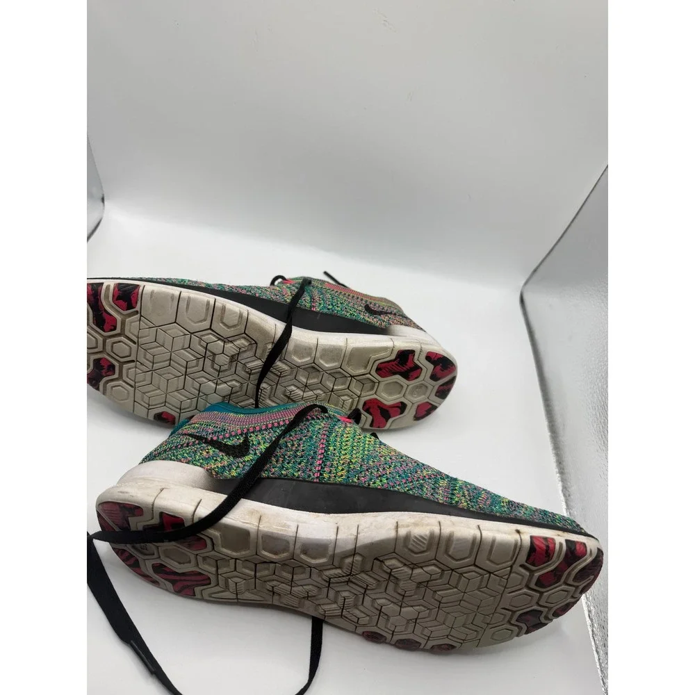 Nike Free 4.0‎ Flyknit Multicolor Womens Running Shoes 718785-300 Size 8